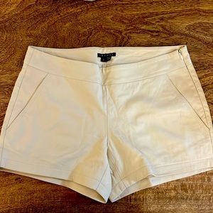 Theory cream leather shorts - size 2